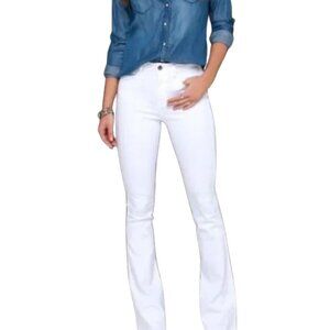NEW bebe Ash White Stretch Boot Cut Jeans